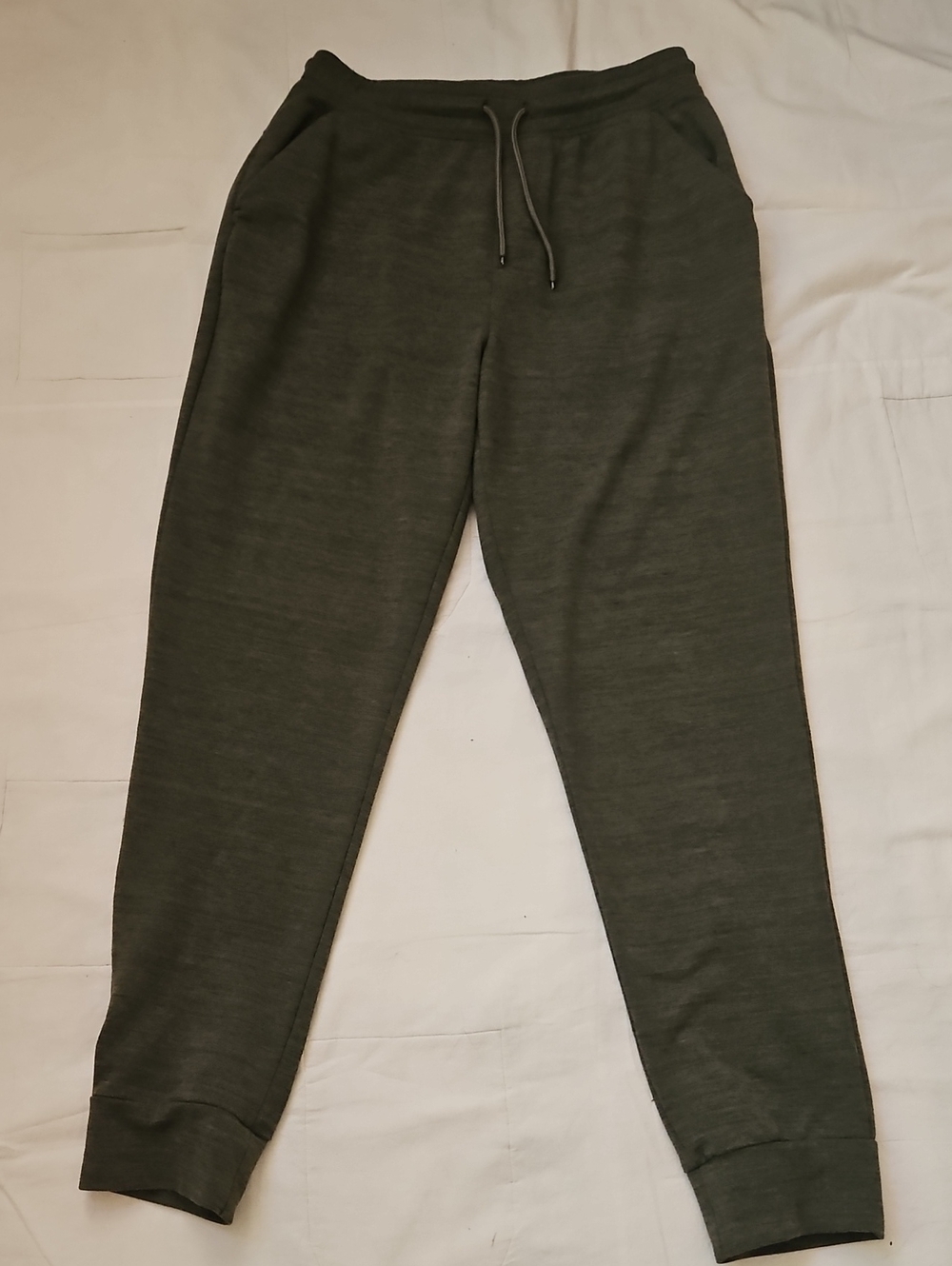 Men's Olive Green Drawstring Jogger Pants Medium 32 To 34